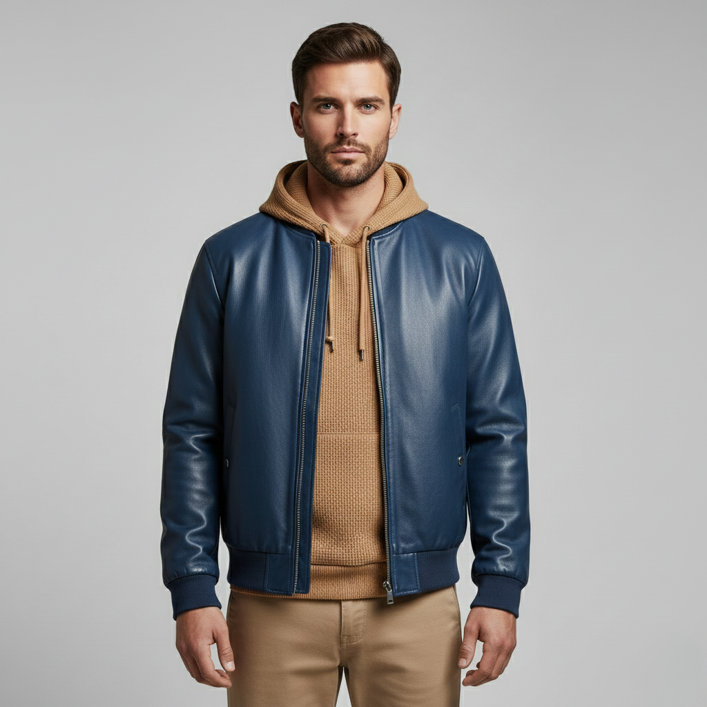 Skórzana kurtka bomberka