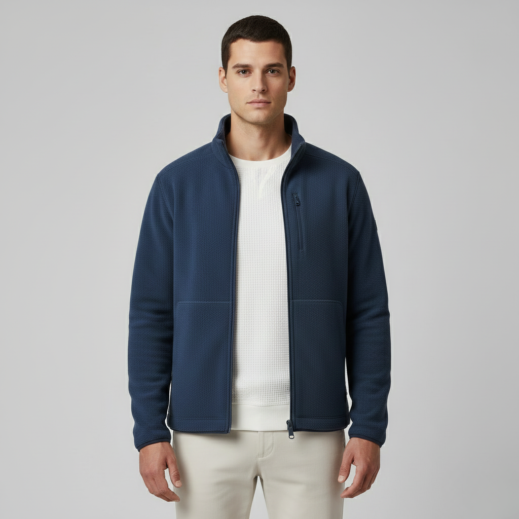 Kurtka polarowa z zamkiem błyskawicznym na całej długości