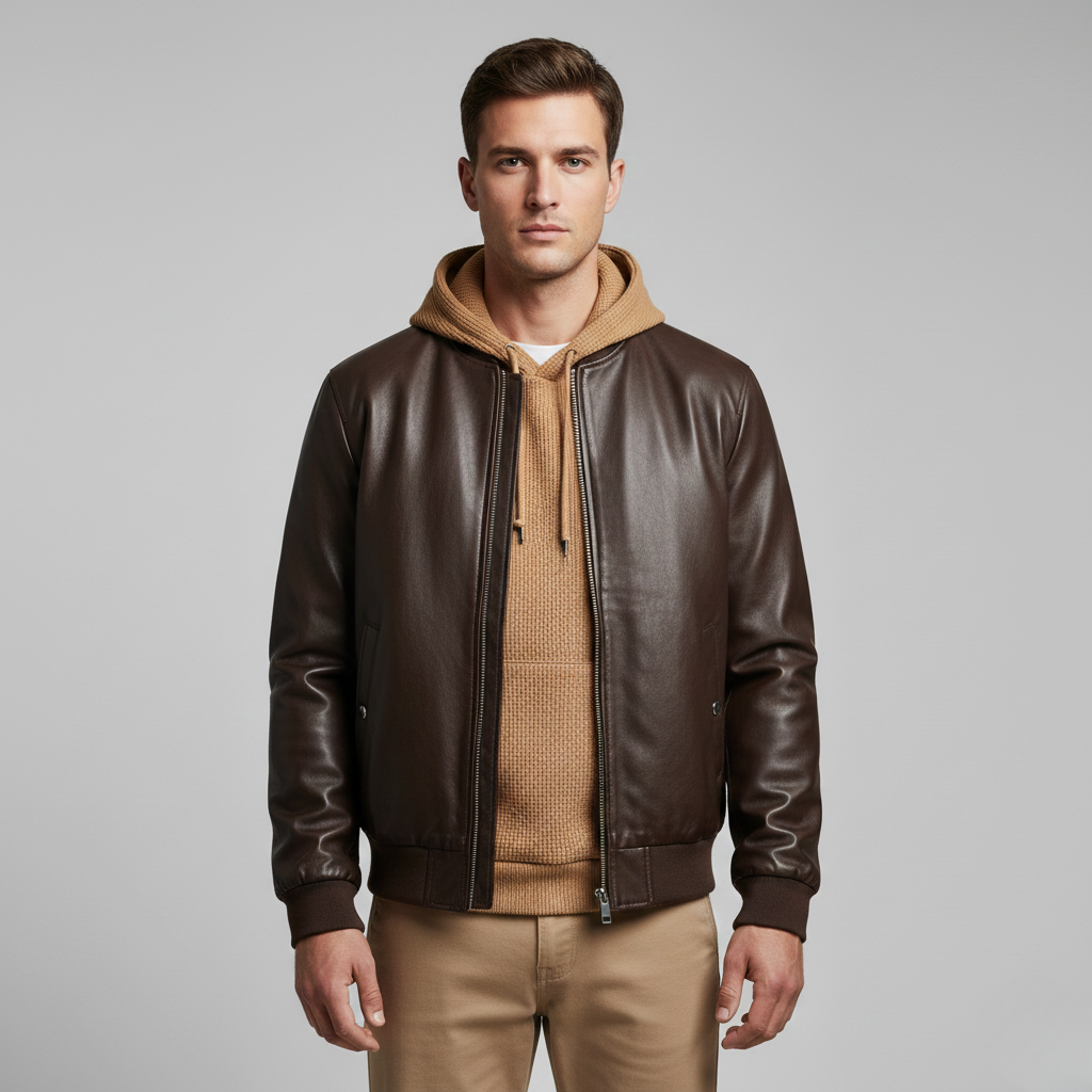 Skórzana kurtka bomberka