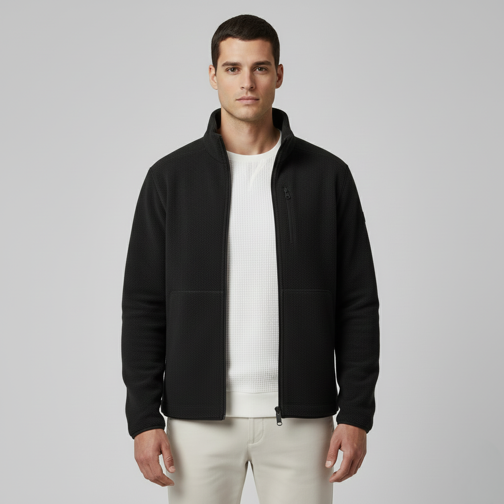 Kurtka polarowa z zamkiem błyskawicznym na całej długości