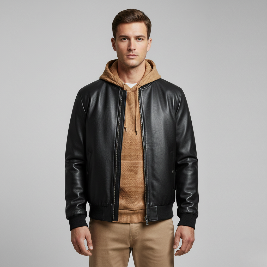 Skórzana kurtka bomberka